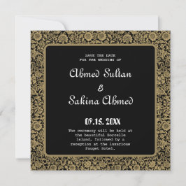 Elegant muslimsk vigsel Nikah Spara Datumet