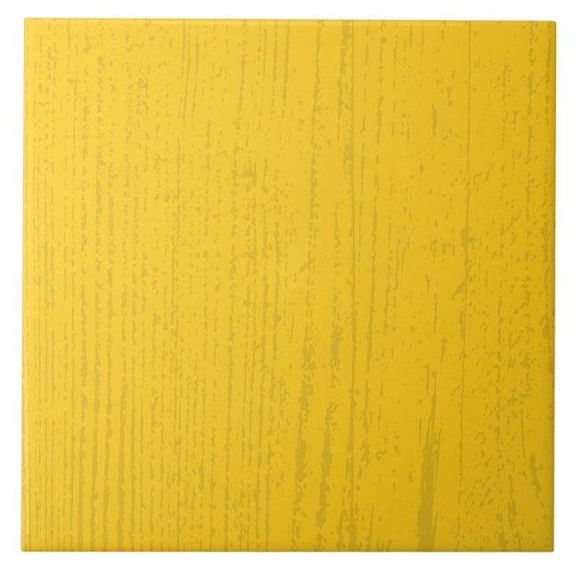 Elegant Mustard Gult Wood Grain Kakelplatta (Framsidan)