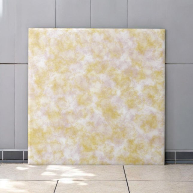 Elegant Mustard Lila Watercolor Marble Modern Kakelplatta (Skapare uppladdad)