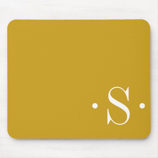 Elegant Mustard Monogram Musmatta (Framsidan)