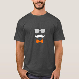 Elegant mustasch t shirt