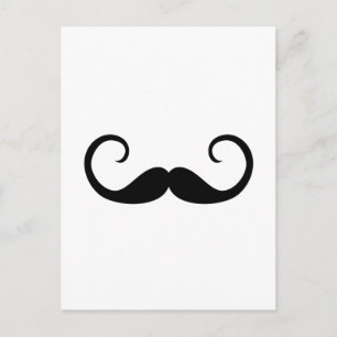 Elegant Mustasch Vykort