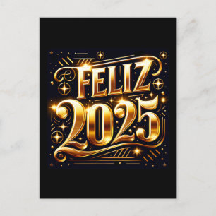 Elegant Muy feliz Año Nuevo 2025 Helg Vykort