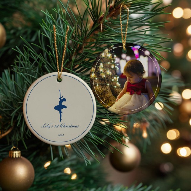 Elegant My First Christmas Personalized ornament (Skapare uppladdad)