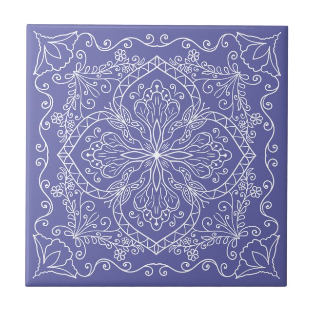 Elegant Mycket peri Decorative Kakelplatta (Framsidan)