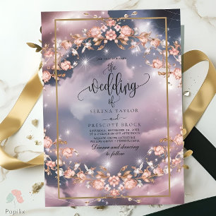 Elegant Mystic Blommigt Garden Wedding Inbjudningar