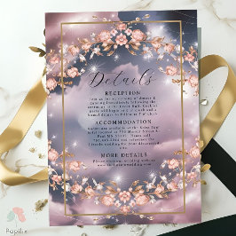 Elegant Mystic Blommigt Garden Wedding Tilläggskort