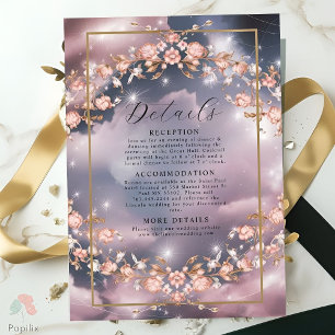 Elegant Mystic Blommigt Garden Wedding Tilläggskort