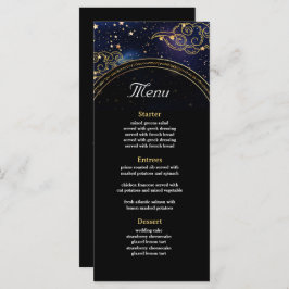 Elegant mystiskt celestial bröllop meny