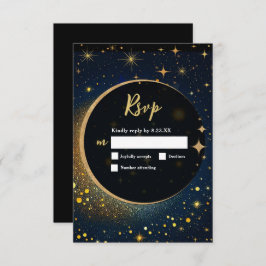 Elegant mystiskt måne celestial bröllop OSA kort