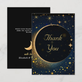 Elegant mystiskt måne celestial bröllop tack kort