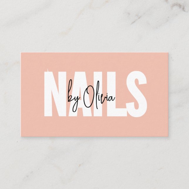 Elegant nagelsalong affär kort mall | Minima (Framsida)