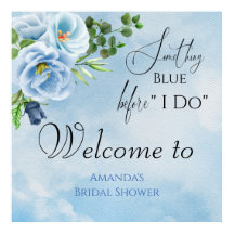 Elegant något blått Möhippa Välkommen