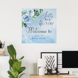 Elegant något blått Möhippa Välkommen Poster