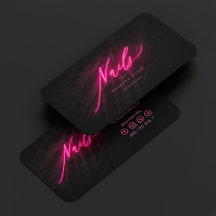 Elegant Nail Artist Manicures Shock rosa Neon