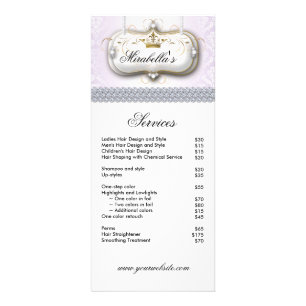 Elegant Nail Salon Makeup Artist Cosmetolog Reklamkort
