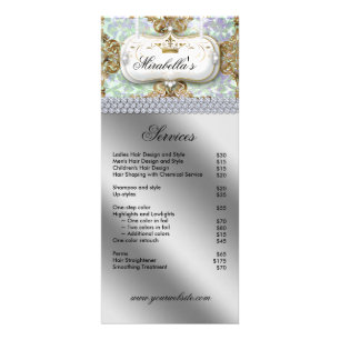 Elegant Nail Salon Makeup Artist Cosmetolog Reklamkort