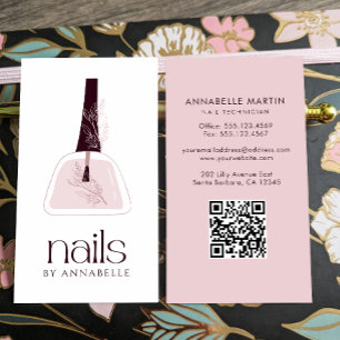 Elegant Nail-tekniker Visitkort