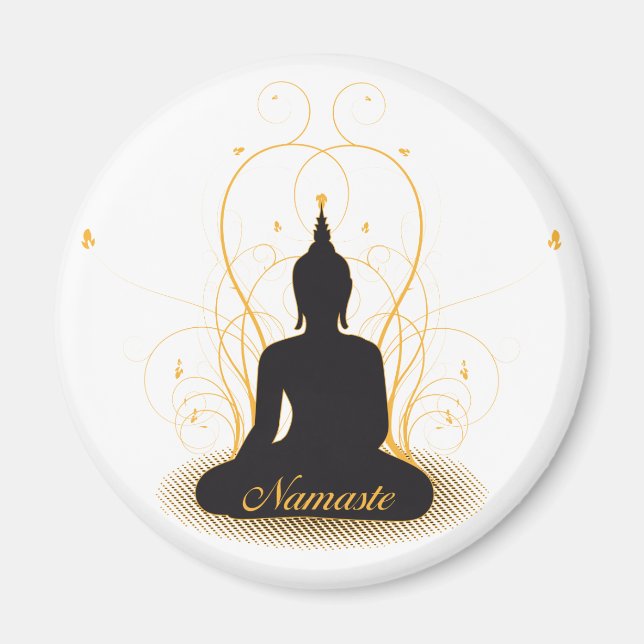 Elegant Namaste Buddha Magnet (Framsidan)