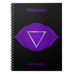 Elegant Namaste Indigo Tredje Öga Chakra Anteckningsbok