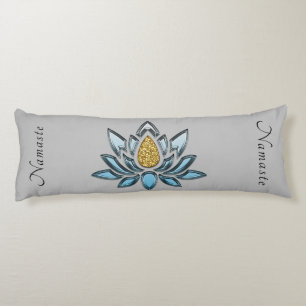 Elegant Namaste Lotus Flower Zen Yoga Meditation Kroppskudde