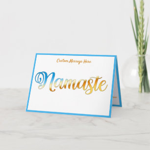 Elegant Namaste Zen Yoga Andlig Hälsning Kort