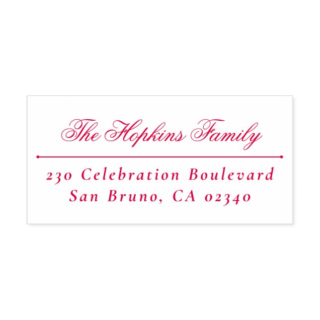 Elegant Namn Classic-Returadress i skriptfamiljen Självfärgande Stämpel (Design)