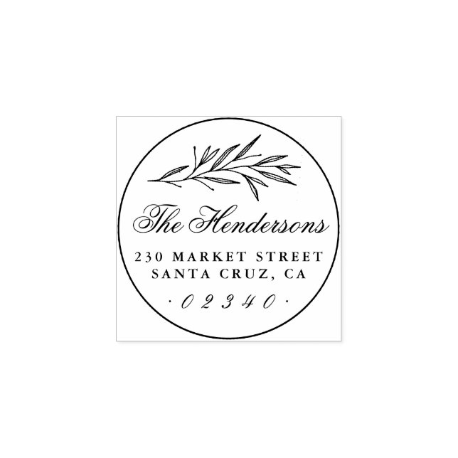 Elegant Namn Classic-Returadress i skriptfamiljen Stämpel (Tryck)