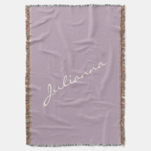 Elegant namn i skrivstil Lavendel Minimalistisk An Filt