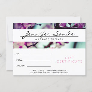 ELEGANT NAMN med CHERRY BLOMMARS Gift Certificate
