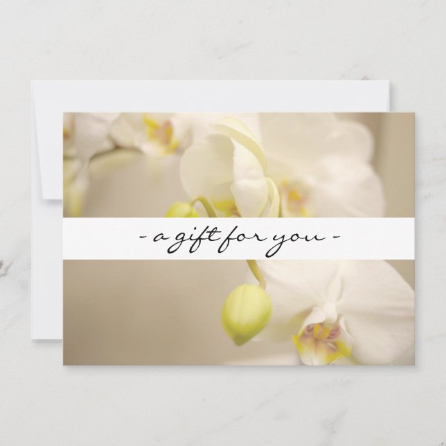 ELEGANT NAMN med ORCHIDS-presentkort (Framsida)