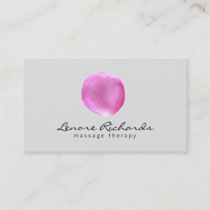 Elegant Namn med Rosa Flower Petal I Visitkort
