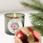 Elegant Namn Merry Rosa Poinsettia Bouquet 3-in Runt Klistermärke<br><div class="desc">"Merry Allting" på ovansidan och namn som böjdes vid grund med en vacker poinsettia bouquet i rosa finns på dessa 3-tums runda etiketter på dekaler. Använda dem på ljus, presentbehållare, paket, så många användor för ett 3-tumsmärke. Den elegant kalligrafin hälsning och namn är en mörk grönt skisserad. Ändra eller ta...</div>
