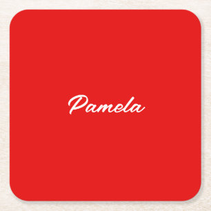 Elegant Namn minimalistiskt, klassiskt varningslar Underlägg Papper Kvadrat