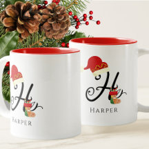 Elegant namn modern initial bokstav H jul