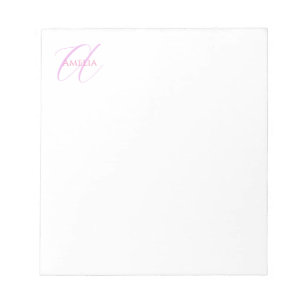 Elegant namn monogram initial bokstav kalligrafi anteckningsblock