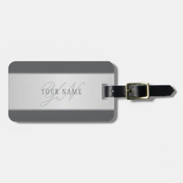 Elegant Namn & Monogram Lettering (eller annan tex Bagagebricka