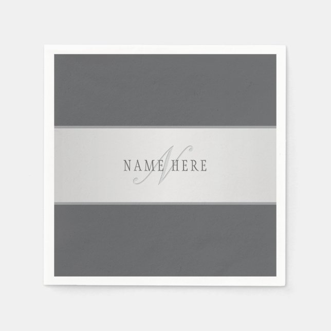 Elegant Namn & Monogram Lettering (eller annan tex Pappersservett (Framsidan)