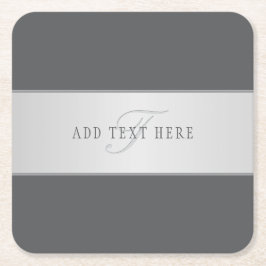 Elegant Namn & Monogram Lettering (eller annan tex Underlägg Papper Kvadrat