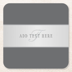 Elegant Namn & Monogram Lettering (eller annan tex Underlägg Papper Kvadrat