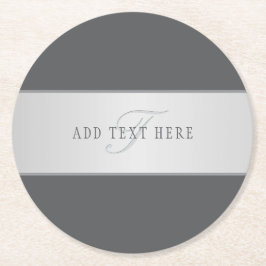 Elegant Namn & Monogram Lettering (eller annan tex Underlägg Papper Rund