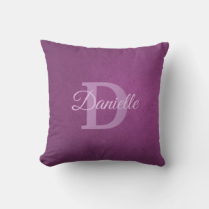 Elegant Namn Monogram-mall Inledande D-skript Kudde