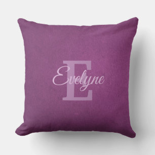 Elegant Namn Monogram-mall Inledande E-skript Kudde