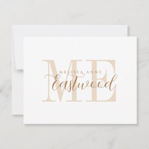 Elegant Namn Monogram-platta anteckningskort för G