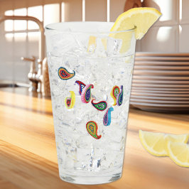 Elegant Namn, Papper Quilled Paisleys 16 oz Pint Glaskopp