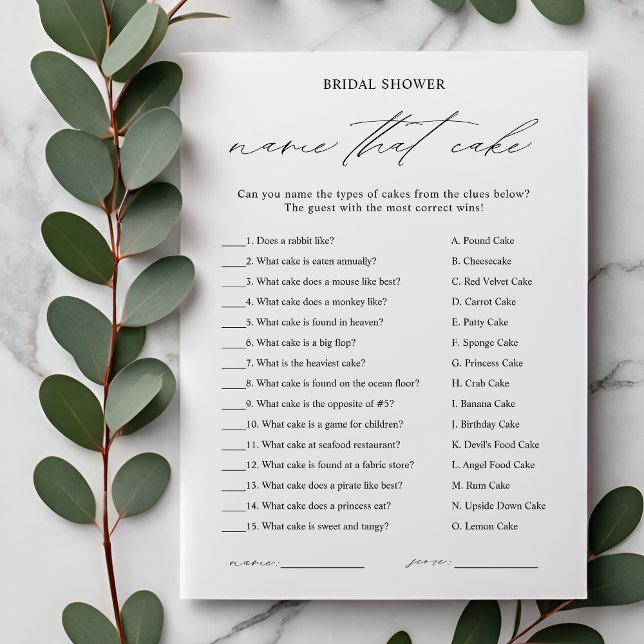 Elegant Namn som kör Möhippa-spelkort Inbjudningar (Skapare uppladdad)