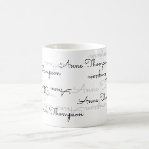 elegant namn typografi kaffemugg