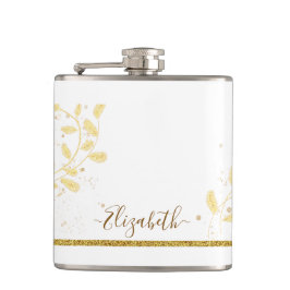 Elegant namnmonogram i guldglitter fickplunta