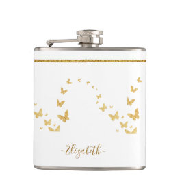 Elegant namnmonogram i guldglitter fickplunta