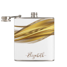 Elegant namnmonogram i guldglitter fickplunta
